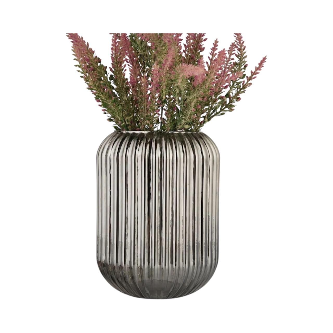 Silver Glass Vase