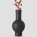 Black Ceramic Vase