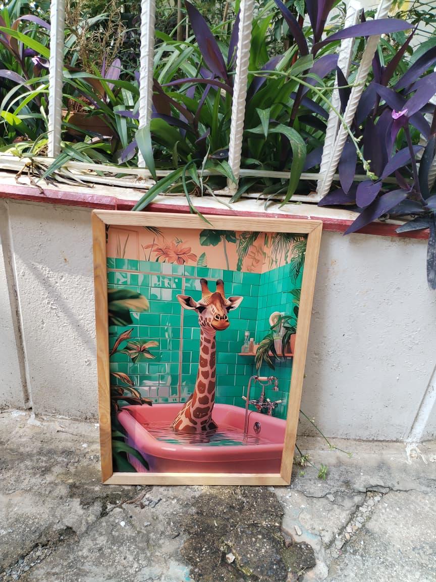 Giraffe in the Tub