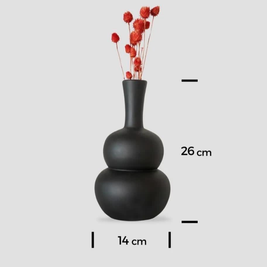 Black Ceramic Vase