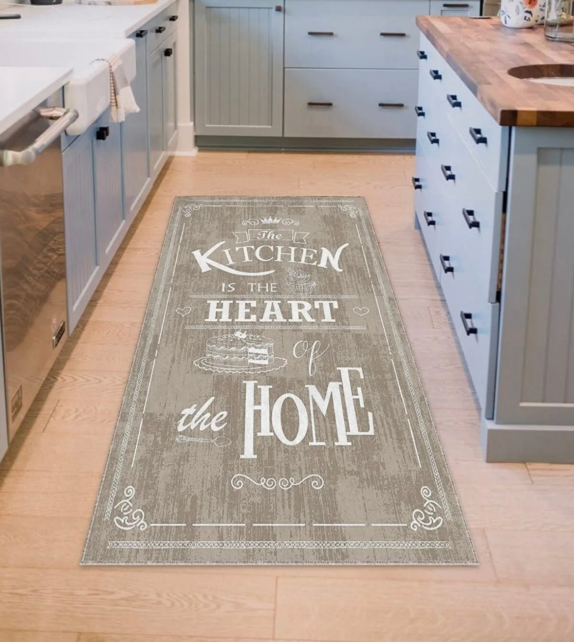 Velvet kitchen rug