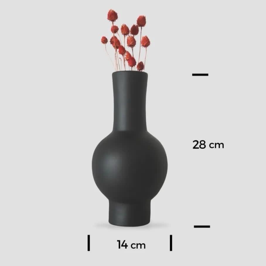 Black Ceramic Vase