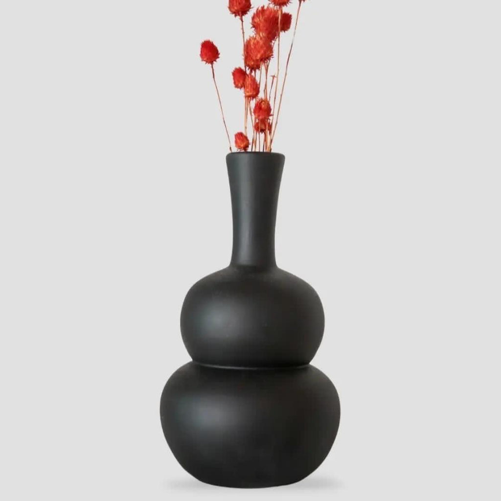 Black Ceramic Vase