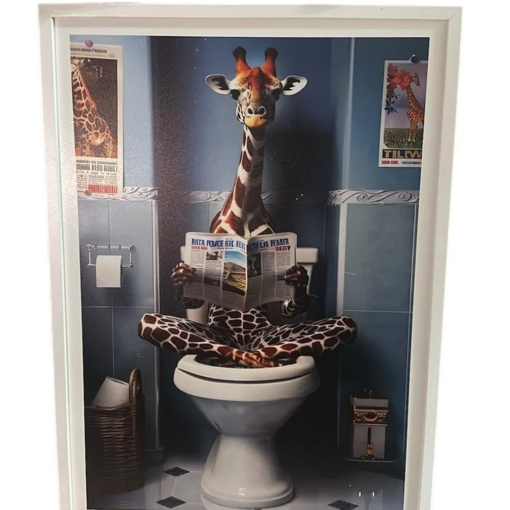Giraffe in the Bathroom